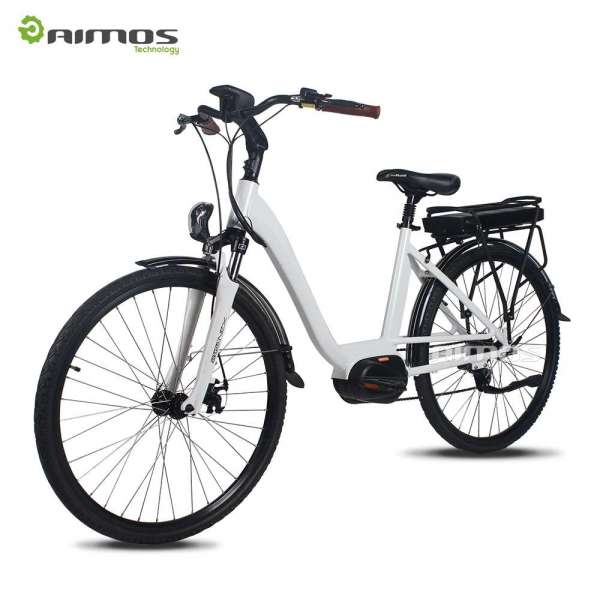 700c 350W City Woman Electric Bike with Crank Motor